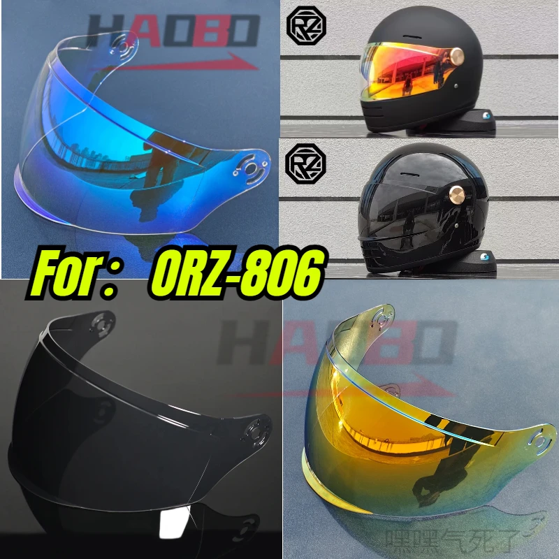 Motorcycle Helmet Lens for ORZ-806 Retro Full Helmet Colored Lens VISORS Windshield Replacement Accessories