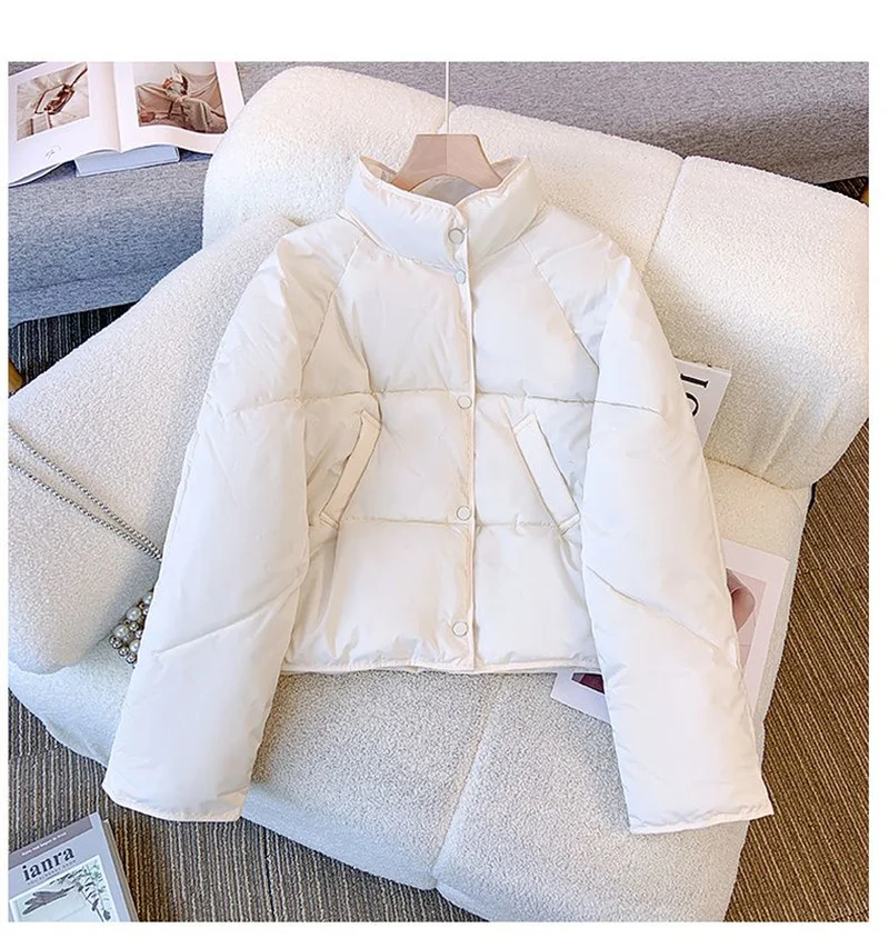 2024 New Korean Winter Fashion Parkas Women Jacket Puffer Loose Casual Lightweight Warm Cotton Padded Jackets Female Overcoat