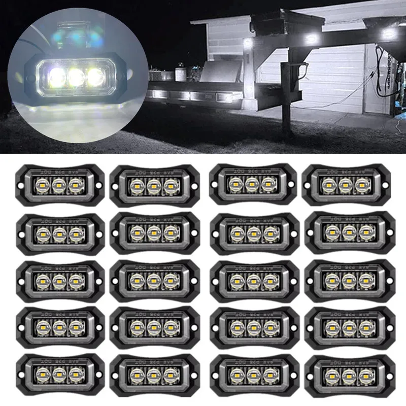 

20PCS Lens Side Light Car Truck 12V 24V Clearance Lights Trailer Side Marker LED Position Lamps Beacon Signal Lamps for Truck