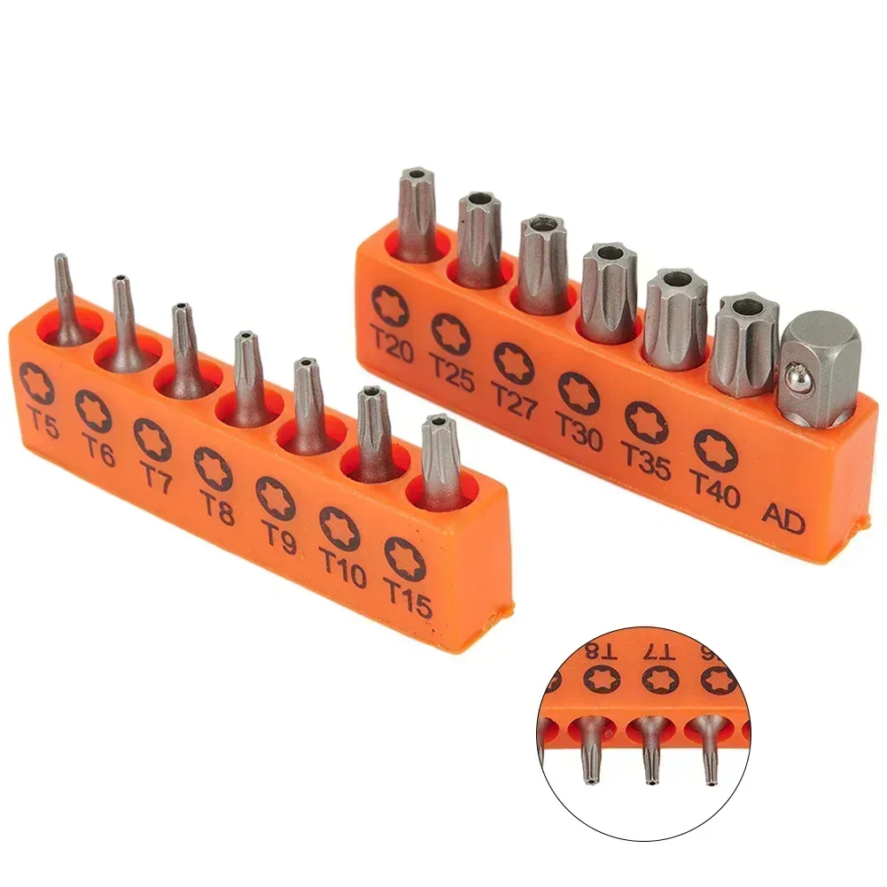 14pcs 25mm Torx Screwdriver Bits With Hole T5-T40 Electric Screw Driver 1/4Inch Adapter Extension Rod Hex Star Spanner Tools