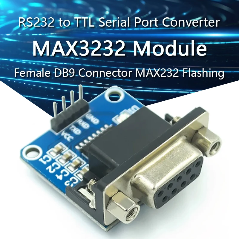 MAX3232 RS232 to TTL Serial Port Converter Module Female DB9 Connector MAX232 Flashing Board