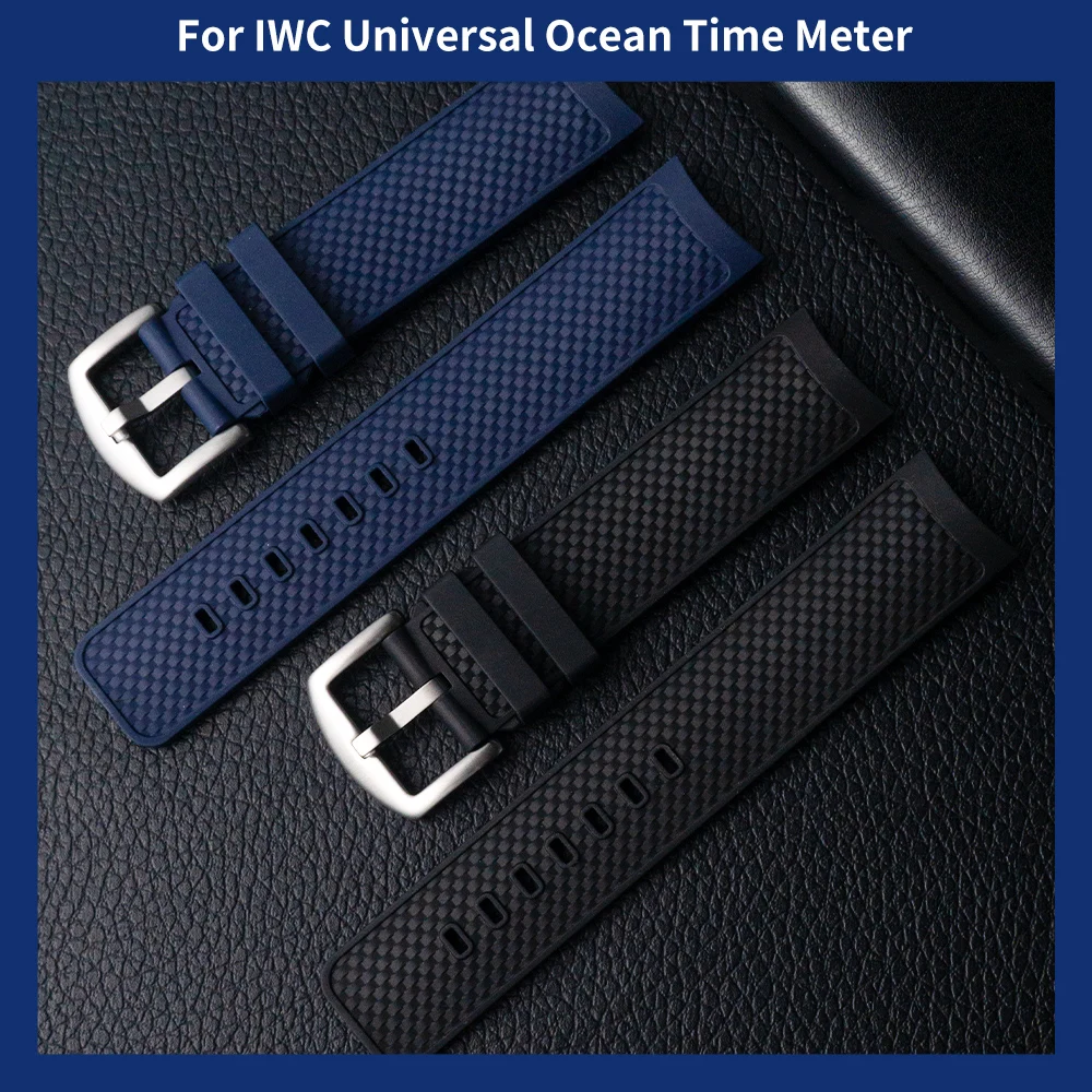 

22mm Quick Release Viton Watchband For IWC Aquatimer Fluoro Rubber Watch Strap IW356802 IW328801 IW376710 IW379503 Men Watchband