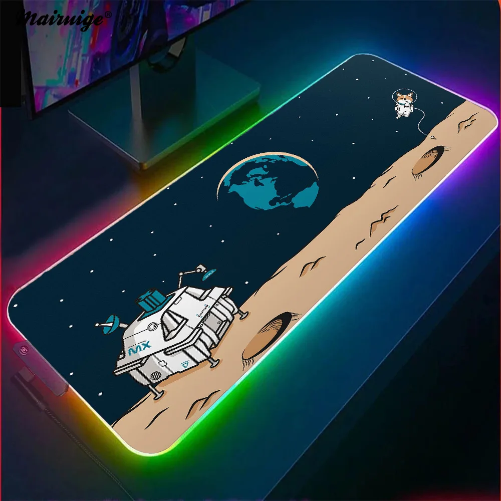 

Lunar Lander Mouse Mat Rgb Game Mouse Pad Playmat Game Mouse Carpet Mousepad Pc Keyboard Computer Set Up Gaming Accessories