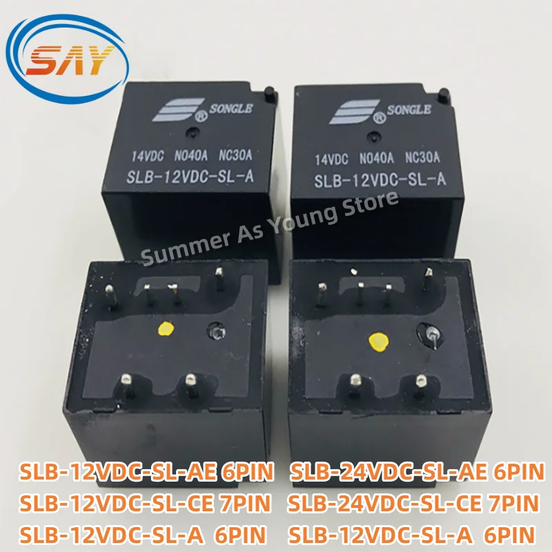 100%New Original 1PCS SLB-12VDC-SL-A SLB-24VDC-SL-A SLB-12VDC-SL SLB-24VDC-SL  SLB-12VDC-SL-CE SLB-24VDC-SL-CE 7PINS 40A Relay