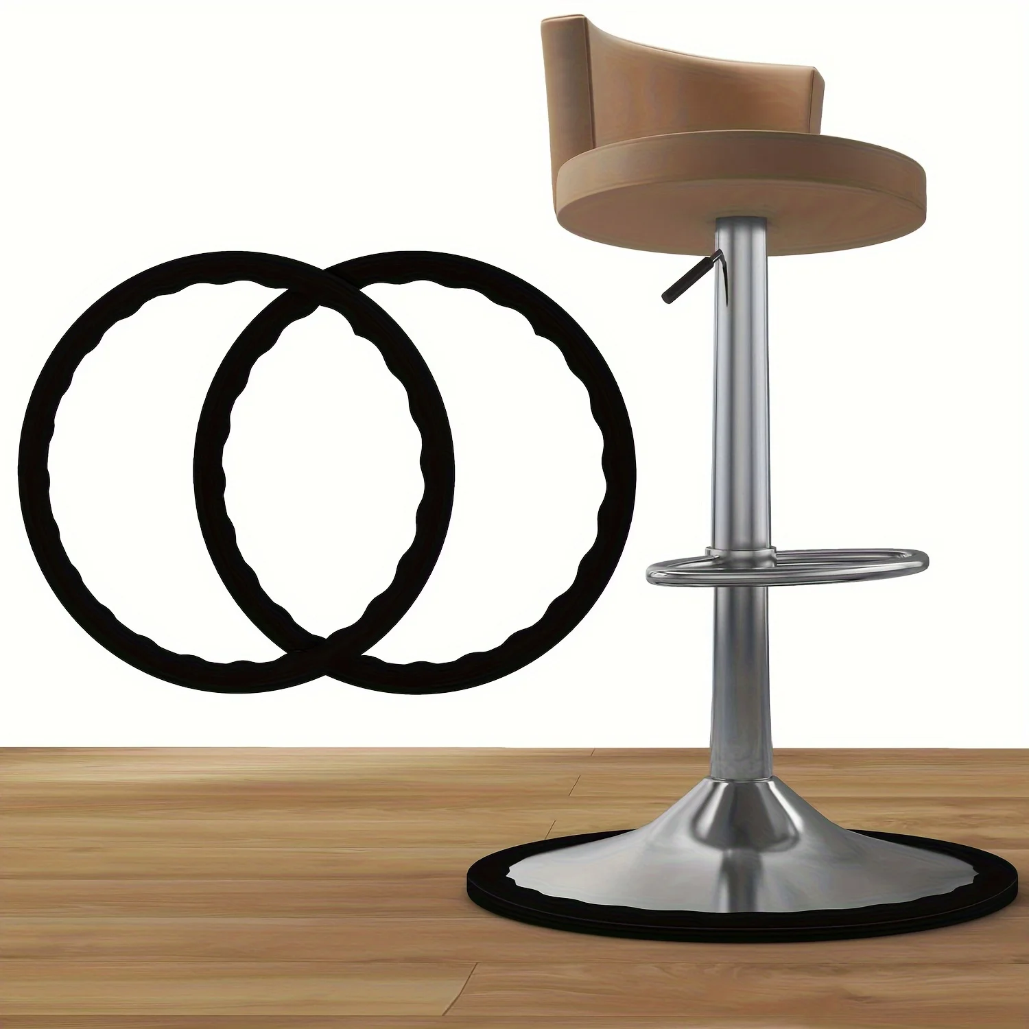 2-pack Bar Stool Foot Pad Protector, Wooden Floor Chair Foot Protector, Anti-slip Silicone Chair Leg Floor Protector