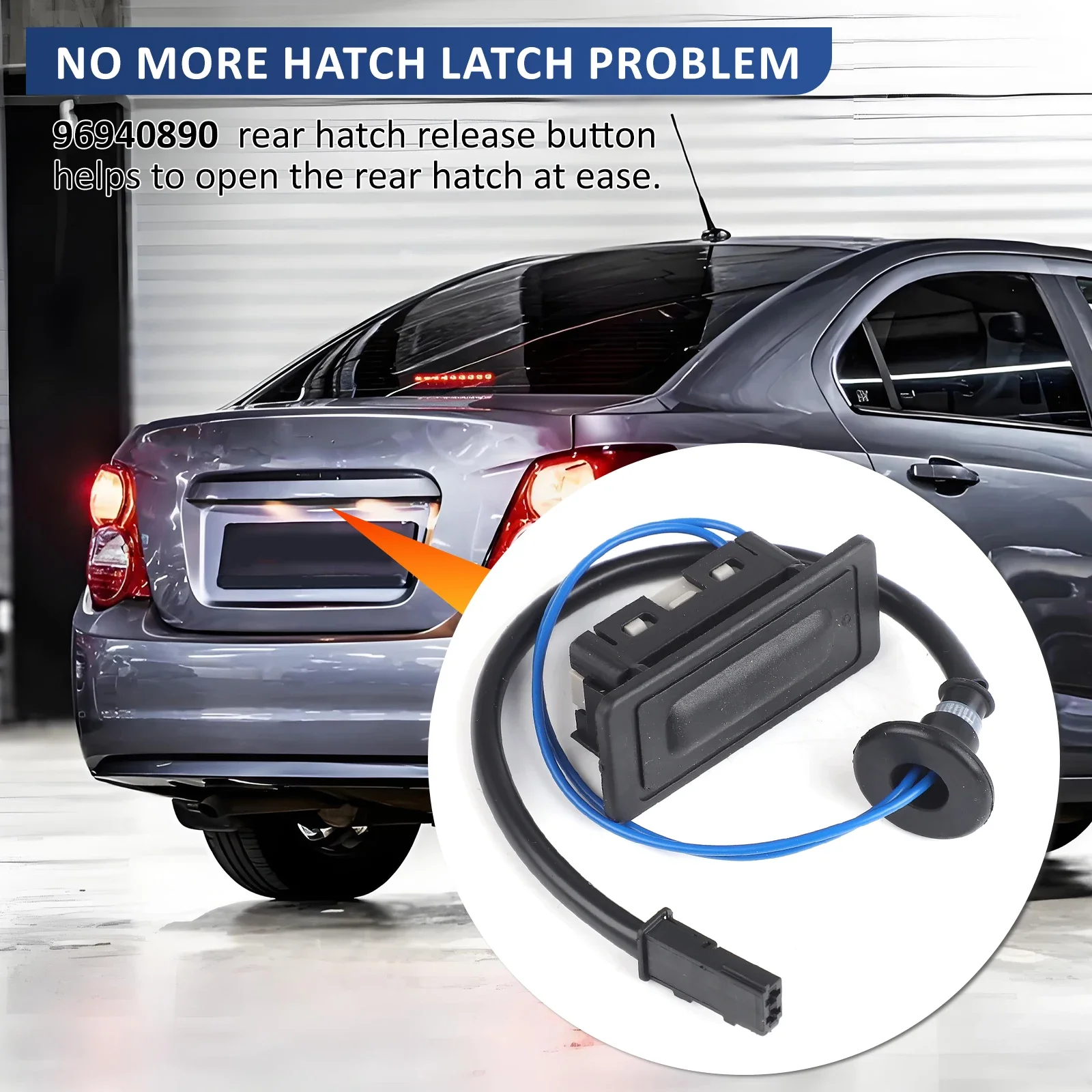 Picture 7: 96940890 Black ABS Trunk Lock Release Switch High Quality Car Accessories For 2012-2019 Chevrolet Sonic Sedan Aveo Captiva