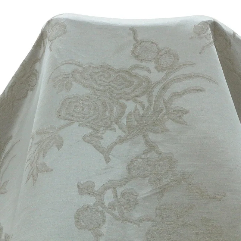 Thickened raindrop linen fabric with floral wrappings and for tops trousers