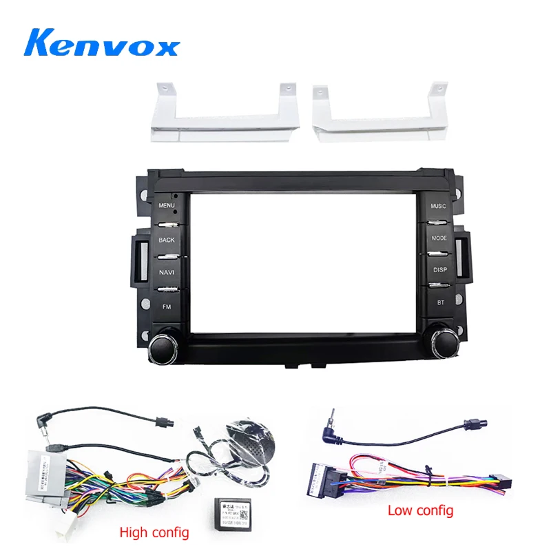 Android Car Radio Installation Fascia Frame For Buick GL8 Avenir 2din stereo Panel Dash Mount Kit wire harness cable