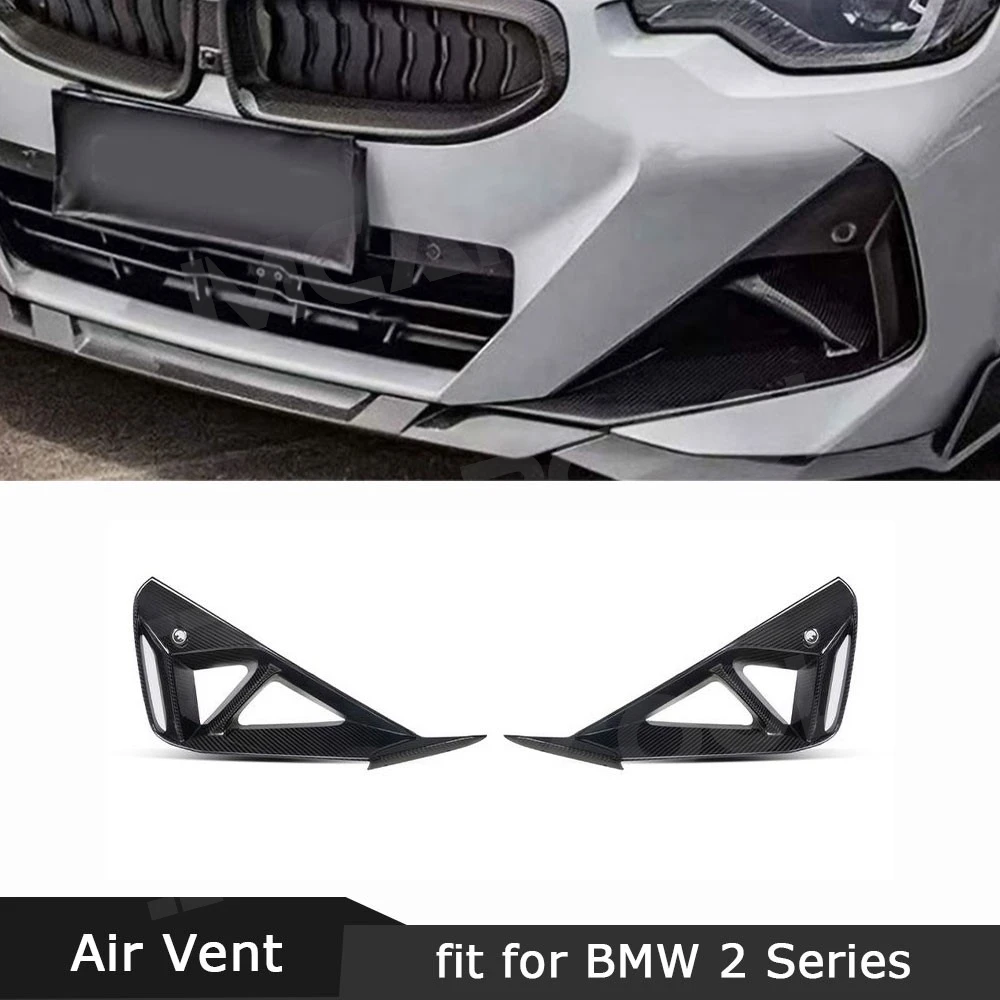 

JMCARCOOL для BMW 2 серии G42 Coupe M240 M-sport 2022+ сухой передний бампер из углеродного волокна, воздухозаборник, вентиляционные отверстия, сплиттер, комплекты кузова