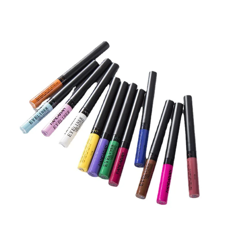 New Waterproof Long-lasting Non-smudding Eyeliner 42 Colors Optional Matte Color Eyeshadow Liquid Eyeliner Makeup Supplies