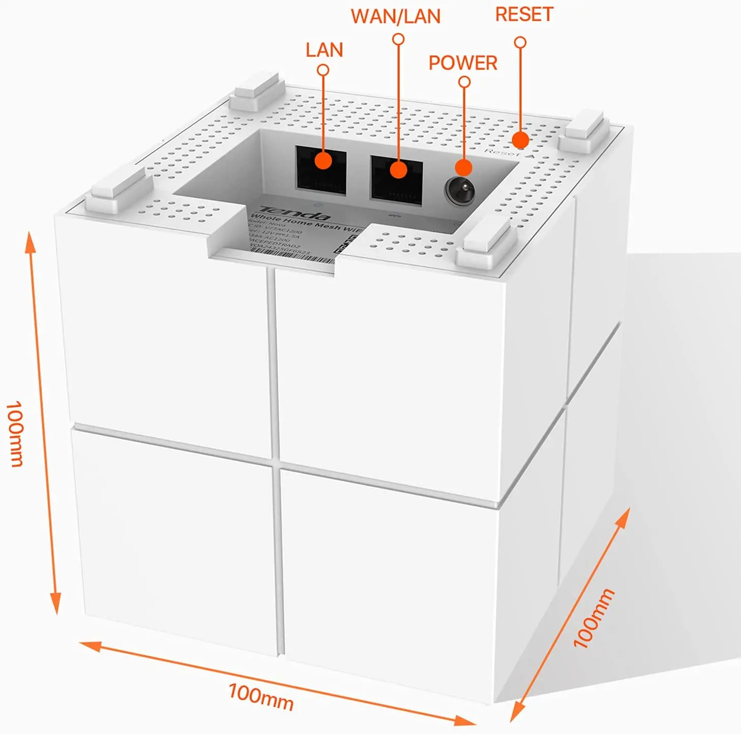 Tenda MW6 Nova Whole Home Mesh Wireless WiFi System With 11AC 2.4G/5.0GHz Wi-Fi 5G Router and Repeater APP Remote Manage