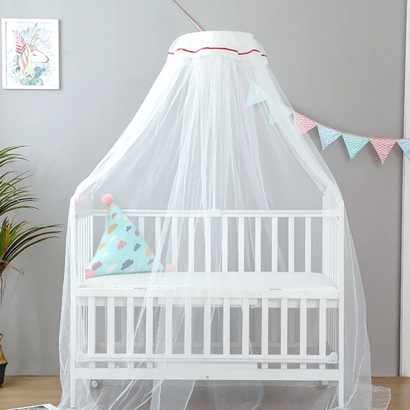 

Summer Baby Mosquito Net Kids Crib Netting Cot Canopy Mesh Dome Bedroom Curtain Foldable Mosquito Repellent Tent Stand Holder