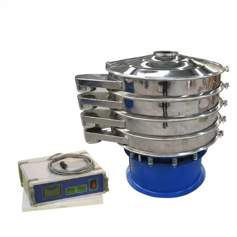 Chocolate Factory Ultrasonic Sieve Machine Built-in Motor Generator Stainless Steel Screen 380V for Sugar Cocoa Powder Sieving