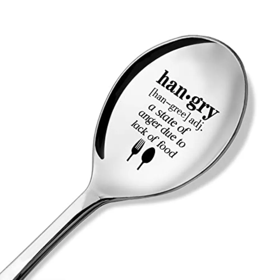 

Hangry Definition Fy Цитата Ложка с гравировкой и Gt Box Hangry Gag Gts для мужчин и женщин, папа, мама, сестра, друг, мороженое, завтрак Ce