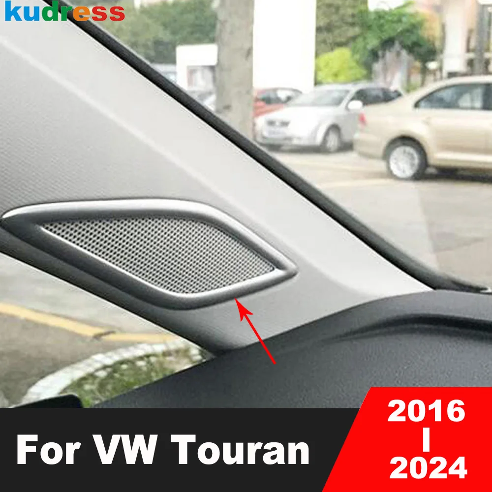 

For Volkswagen VW Touran 2016-2019 2020 2021 2022 2023 2024 Matte Car Front A Pillar Speaker Cover Trim Interior Accessories