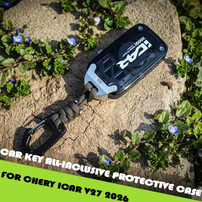 Car Key All-inclusive Protective Case Fit for ICAR V27 2026 Modified Magnesium Aluminum Alloy Material Key Protective Cover