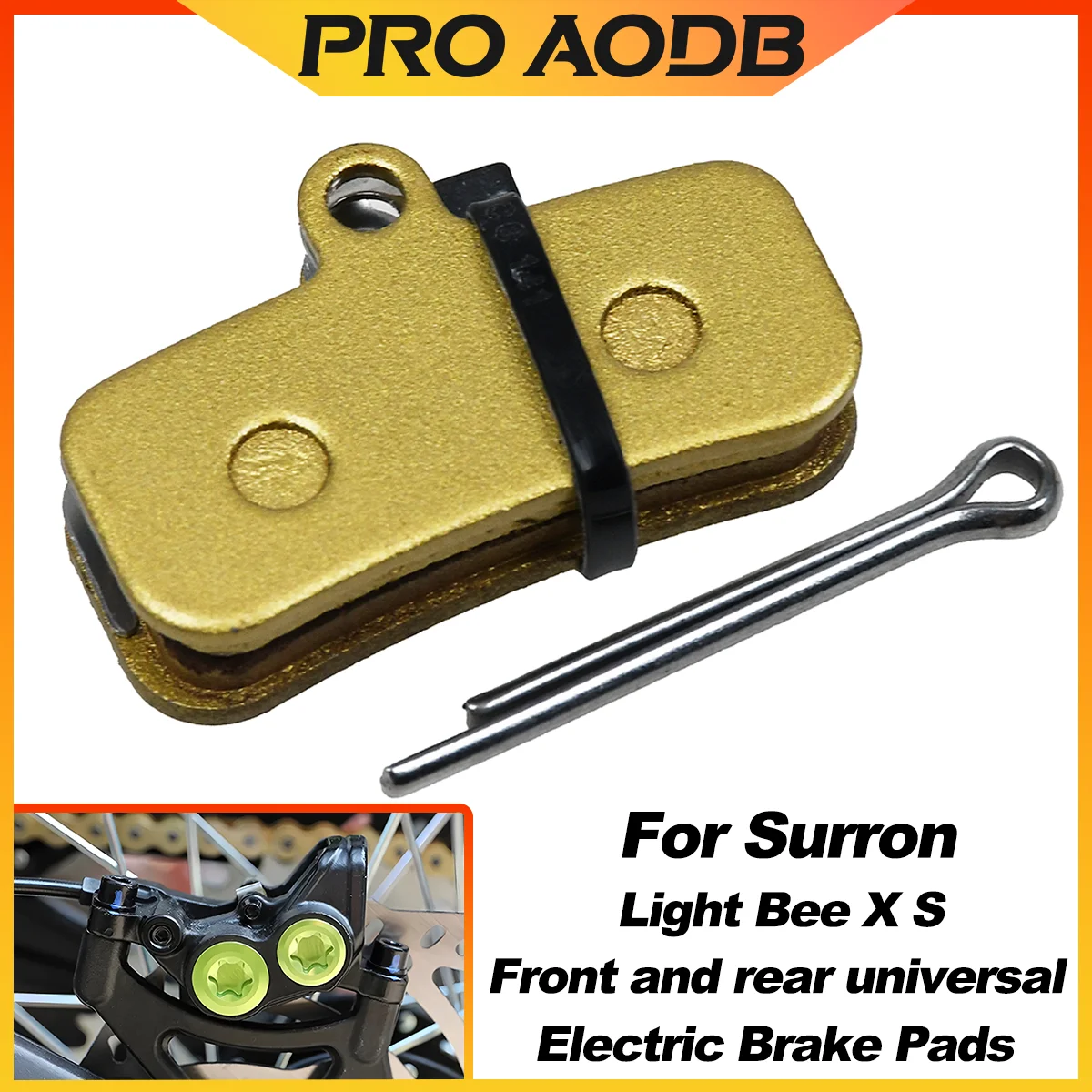 For SurRon Light Bee X & Light Bee S For Sur Ron Metallic Sintered Front Rear Silent Brake Pads Electric Dirt Bike Accessories