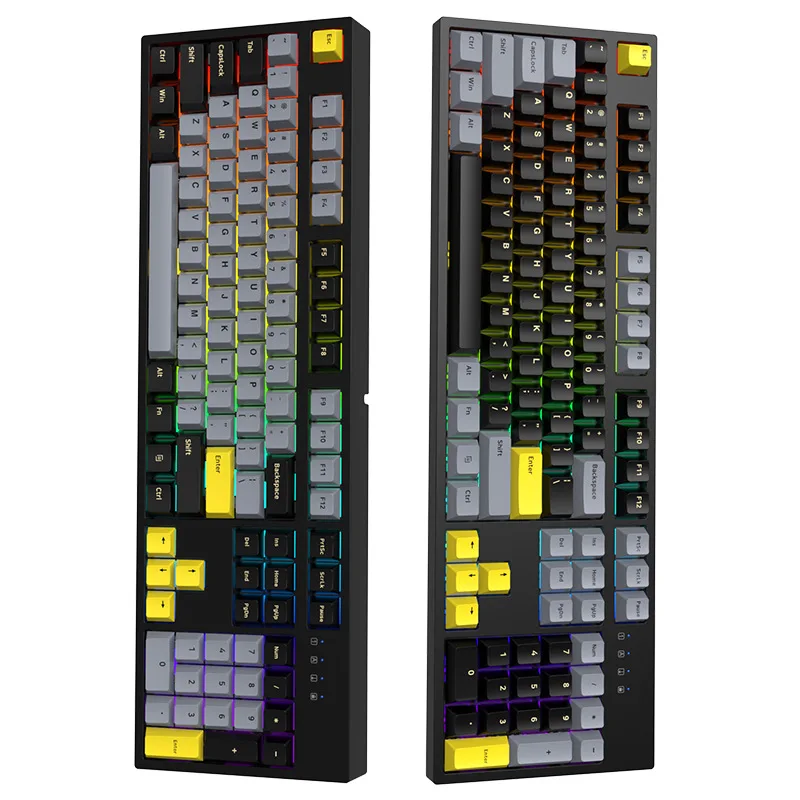 

E-sports mechanical keyboard universal gaming computer pluggable optical axis washable Internet cafe PBT three-color matching