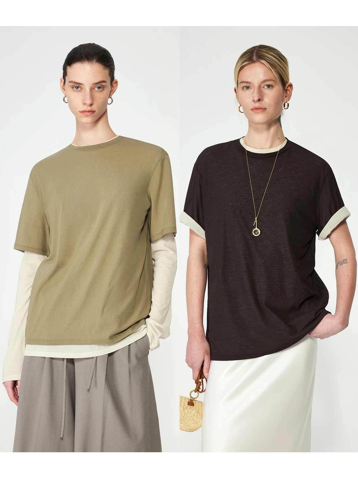 

Lightweight Breathable Bubble T-irt ort Sve Strong Twist Cotton Layering Cotton Blend Summer round Ne Straight Cut