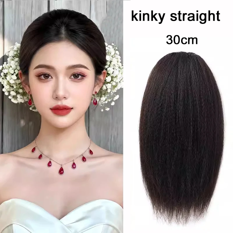 Straight hair synthetic hair pad clip to extend women's natural wigs women's invisible hair clips to add extra volume pieces