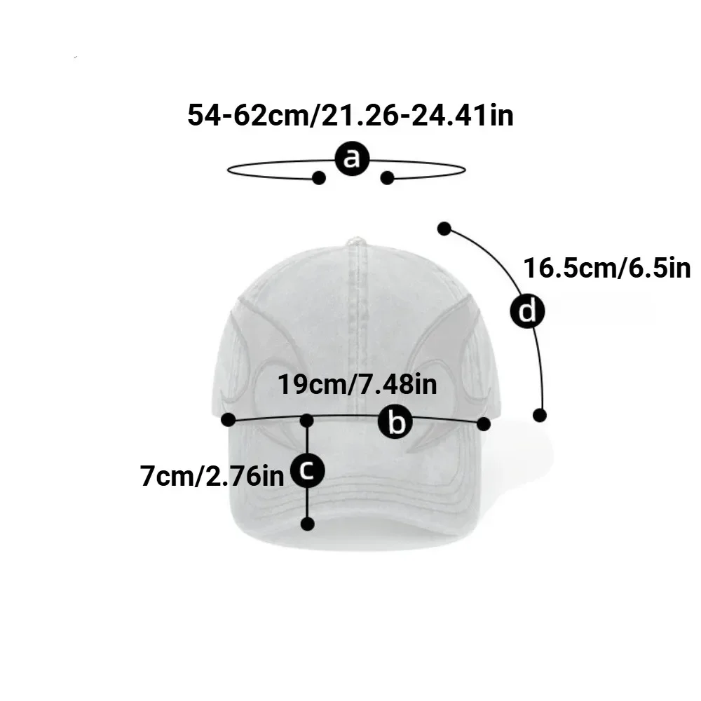 Dark Flame Embroidered Denim Baseball Cap Washed Distressed Trucker Hat, for Couples Streetwear Fashion, Hip-hop Headwear