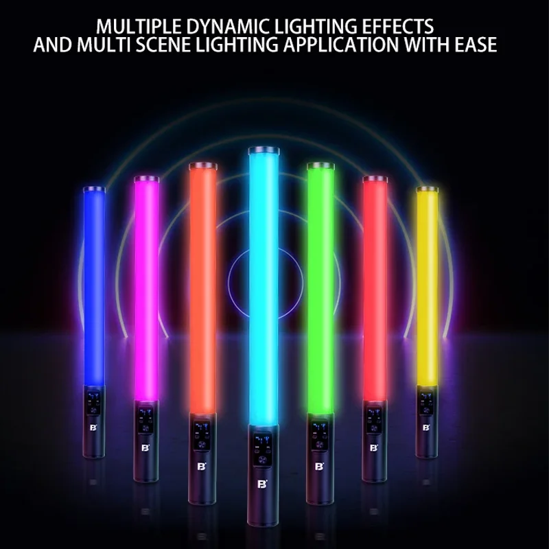 FB RGB LED Video Light Handheld Tube Wand Stick CTT Photography Lighting 2200mAh APP Control for YouTube Tiktok