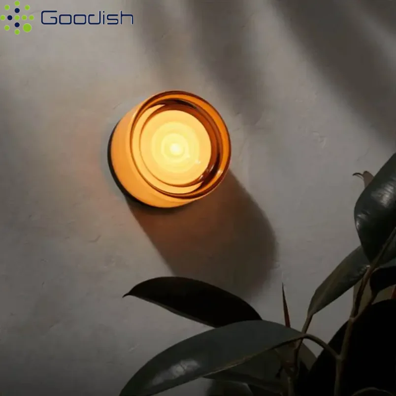 Modern Stylish Fashion Art Creative Lustre Lights Glass Stone Round Sconce LED Wall Lamps for Bedroom Home Decoration Chandelier