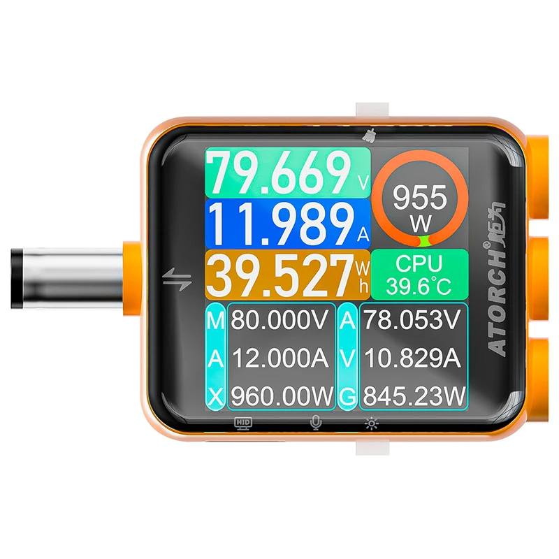 ATORCH D5P Touchscreen DC5.5 Tester DC 4.5-80V 12A Digital Voltmeter Amperemeter Wattmeter Batteriekapazität Leistungsanalysator Monitor – Detail 37