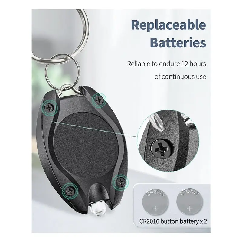 FLYY-10er-Pack LED-Schlüsselanhänger-Taschenlampe Mini-LED-Schlüsselanhänger-Licht Tragbare Ultrahelle Batteriebetriebene Schlüs – Detail 3