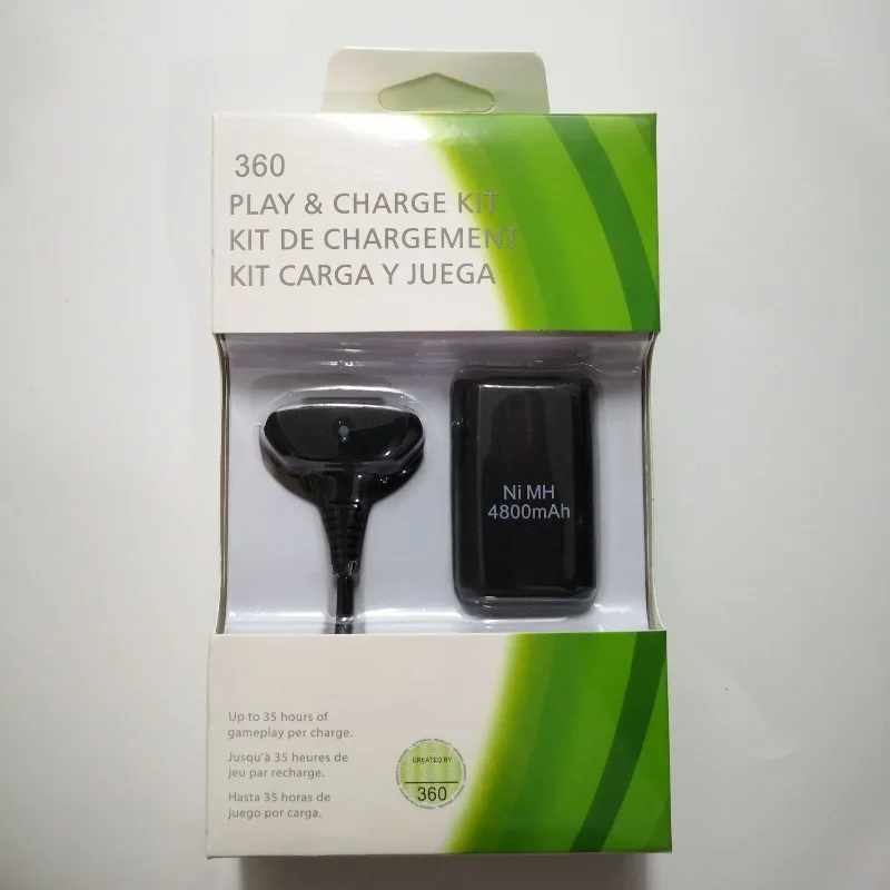 

1set 4800mAh Gamepad Rechargeable Battery with Charging Cable for Xbox 360 Wireless Controller Battery