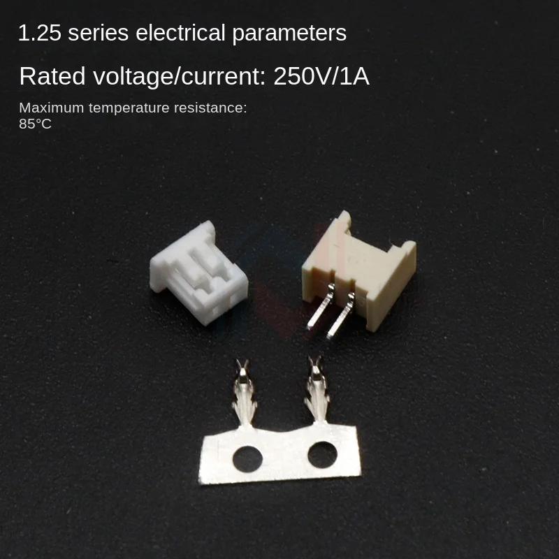 20 sets 1.25mm Pluggable Terminal Block/Curved Needle Socket Languette Board-to-Wire 2p3 4 5 6 7 8 10p-12p Connector Plug