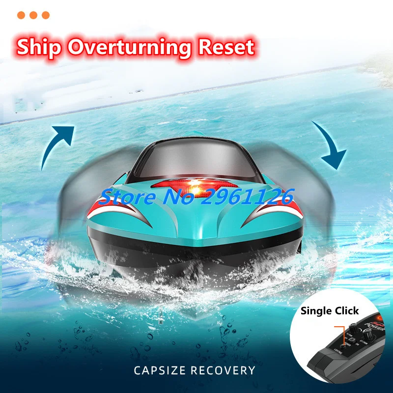 Brushless Overturn Reset High Speed Radtio Control Speedboat Boat 2.4G 70KM/H Closed Waterproof Alarm Prompt RC Boat Model Toy