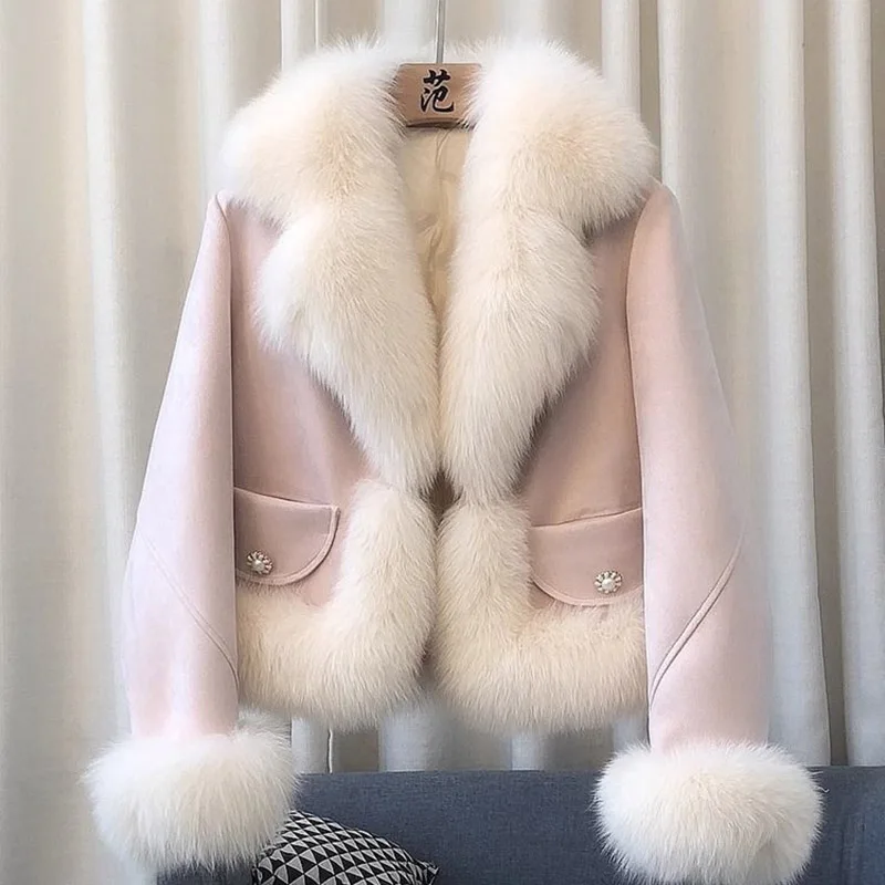 High end imitation fox fur grass Jacket Women's 2025 Autumn/Winter New Thicken cotton Jackets Fashion Short Fragrant style Coat