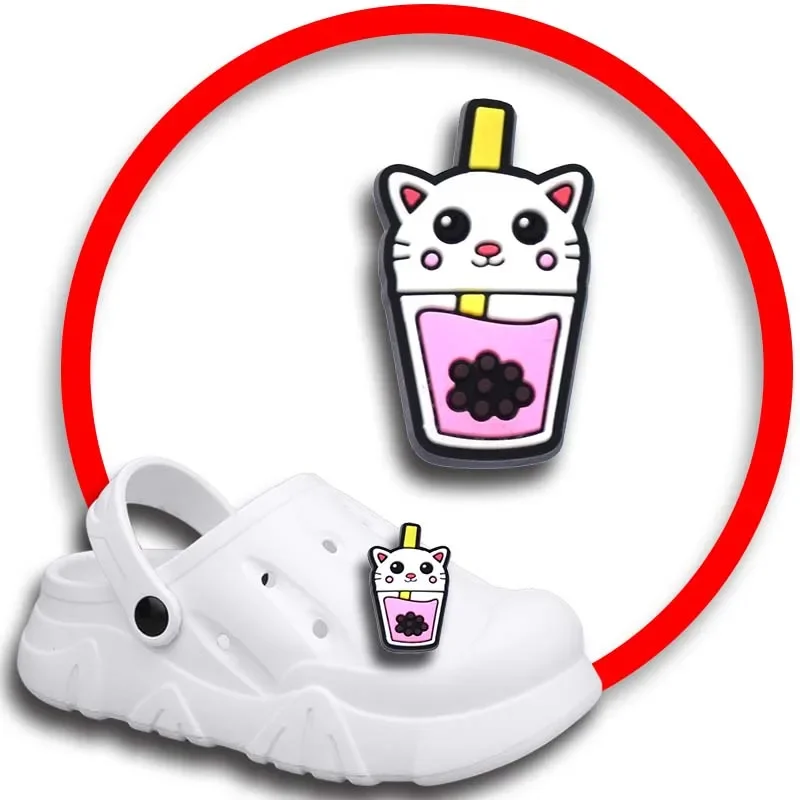 Drinkmelk Thee Schoen Bedels Voor Crocs Sandalen Vrouwen Klompen Pinnen Schoen Decoraties Accessoire Mannen Badges Kids Schoenen Accessoires