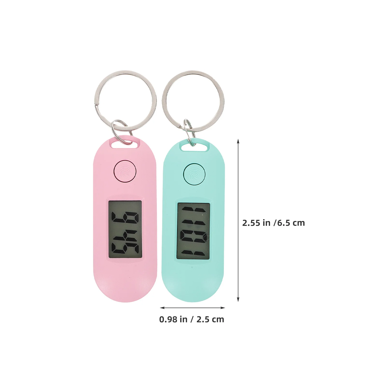 4 個ミニキーホルダー時計学生電子デジタルフォブ軽量サイレントディスプレイ時間管理ツール学校試験毎日用