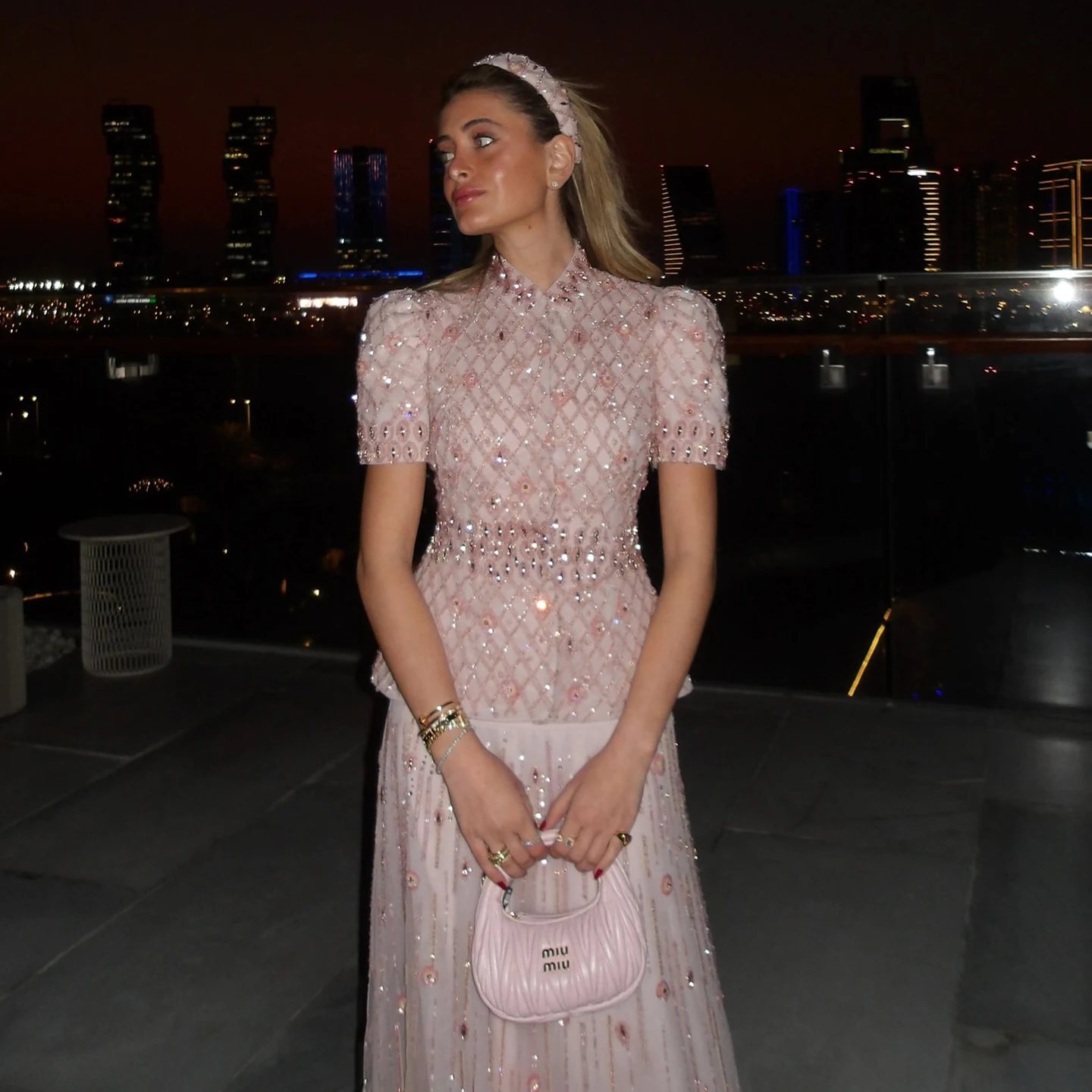 Sharon Said lujo Rosa cristal Dubai dos piezas vestido de noche 2025 para mujeres vestidos largos de fiesta de graduación de boda SS546 personalizado