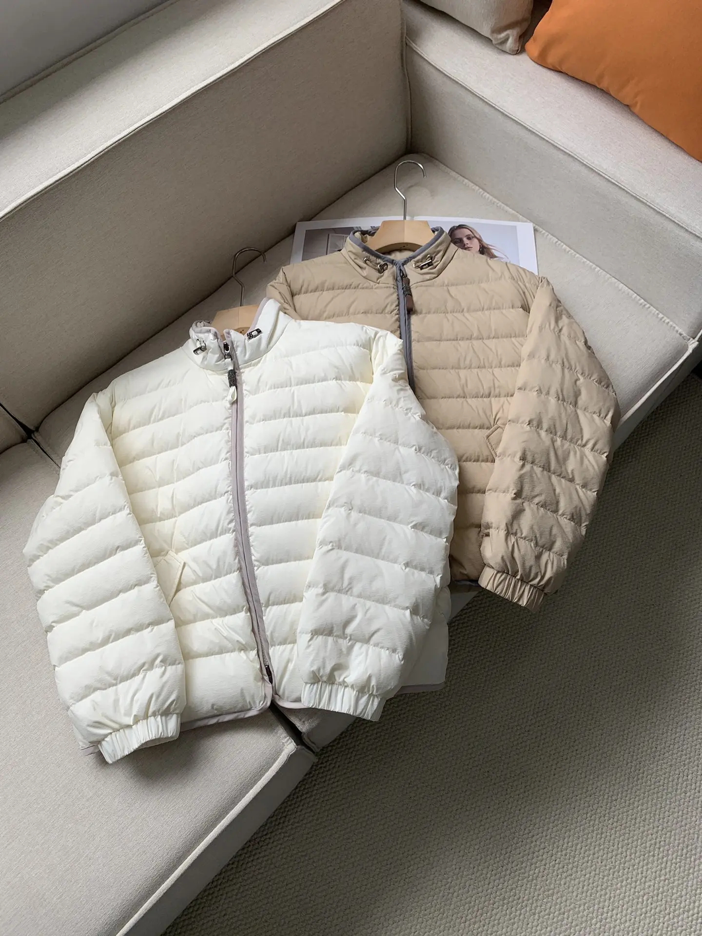 Early Autumn Thin Goose Down Jacket Short Style Stand Collar Light And Simple Casual Versatile Women