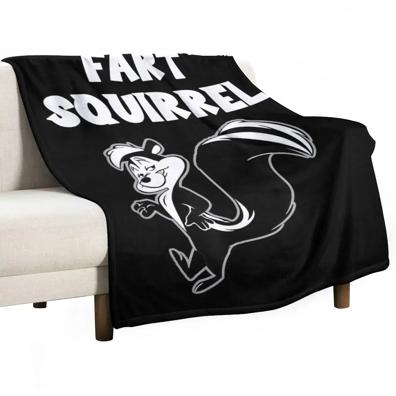 Skunk Fart squirrel funny joke Throw Blanket for winter Personalized Gift Blankets