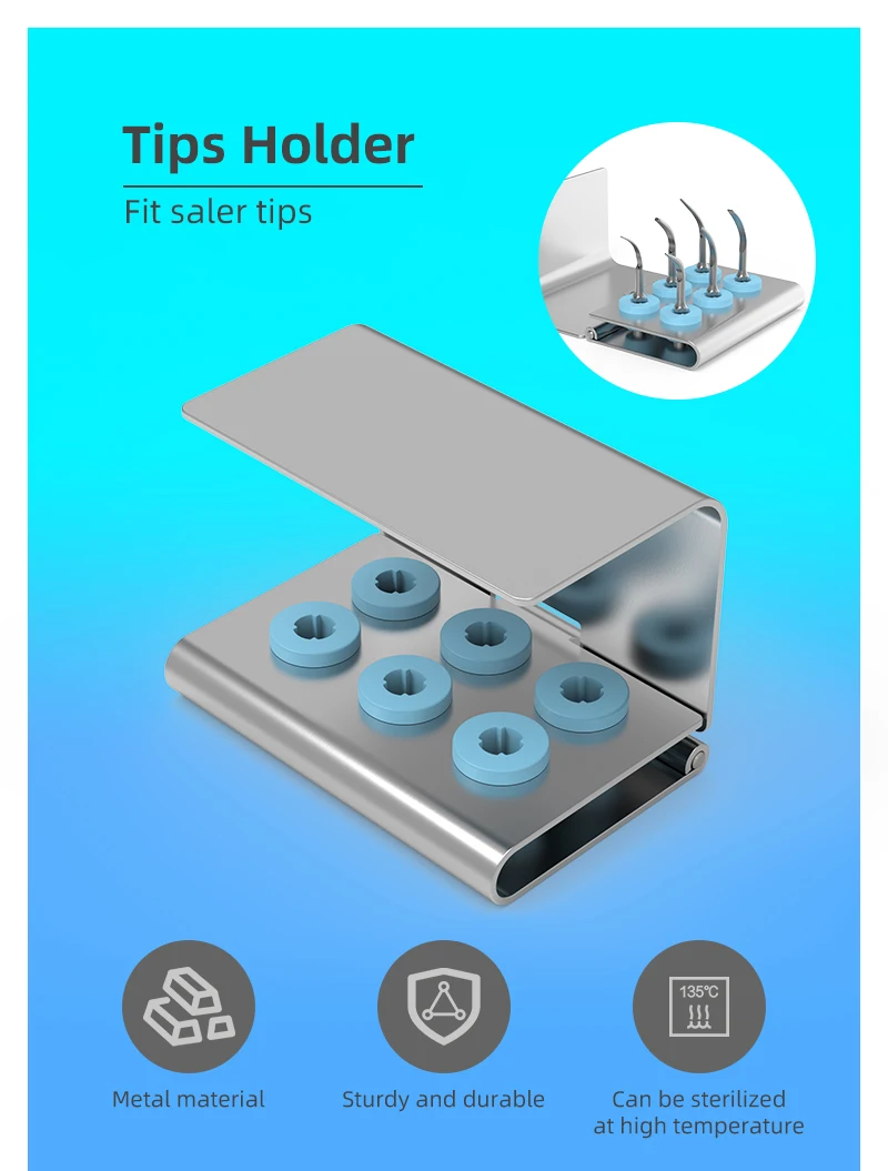 VVDental Spitzenhalter mit Deckel, autoklavierbar, sterilisierbare Aufbewahrungsbox für Ultraschall-Scaler-Spitzen, die bei hoher Temperatur sterilisiert werden können. – Detail 1