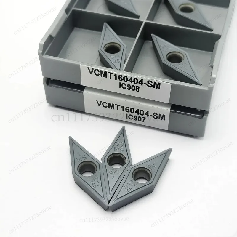 L-10pcs VCMT160404 VCMT160408 Turning Inserts Carbide Tips CNC Lathe Tools Alloy Cutting Blades Metal Machining