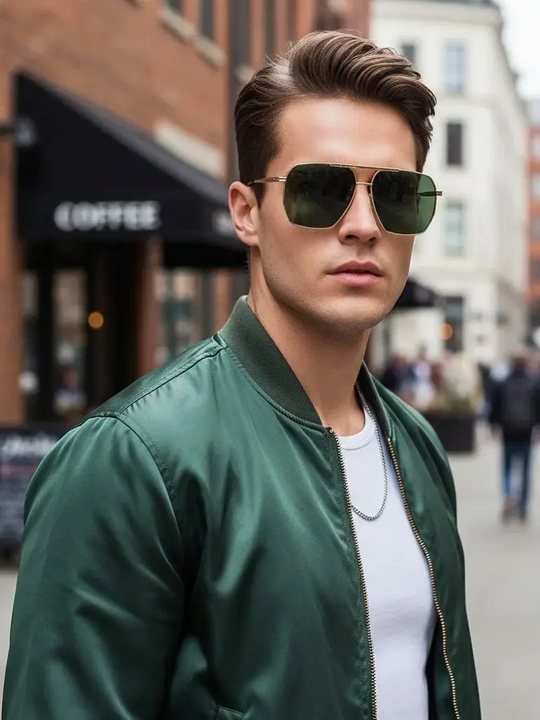 Piloten-Sonnenbrille mit goldenem Rahmen, Retro-Sonnenbrille mit doppeltem Bügel, UV-schützende Sonnenbrille für Herren zum Autofahren 2501 – Detail 2