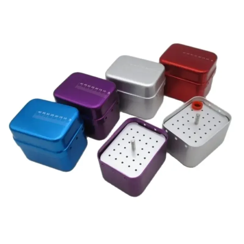 Dental Metal Sterilizer Case 30 Points Autoclave Disinfection Box Endo File and Bur Holder Block Dentistry Oral Instrument