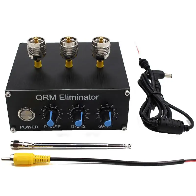 

QRM Eliminator X-Phase 1-30MHz HF Bands QRM Signal Canceller Aluminum Alloy Built-in PTT Control Adjustable Signal Eliminator