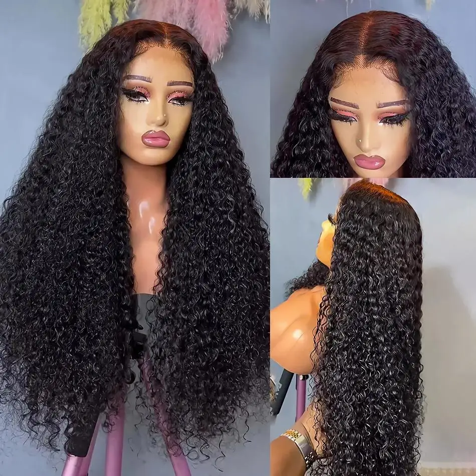 Lace Frontal wig 13x6 HD Transparent Short Curly Human Hair 100% Natural 30 40 Inch Deep Wave Brazilian Wigs For Women Choice