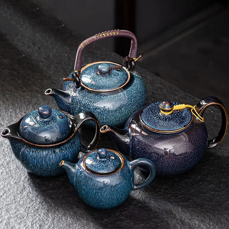 Exquisite Starry Glaze Ceramic Pu\'er Teapot Pot for Tea Cup Chinese Tea Set and Coffee Gaiwan Yixing Teapots Heated Kettle Puer