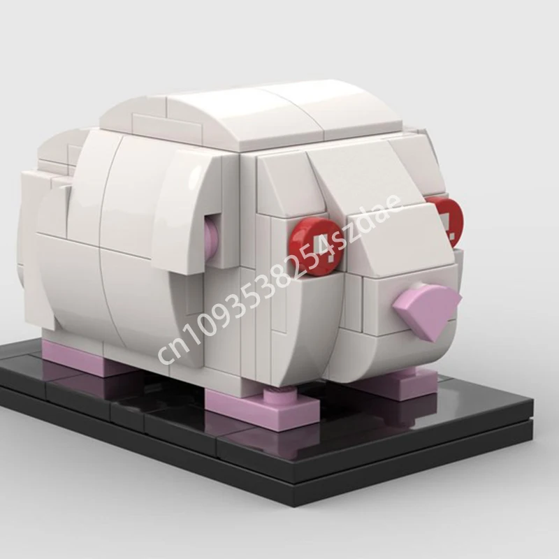 

104 шт. MOC морская свинка, белые строительные блоки Brickheadz, STEAM Learning, сборка, рождественская игрушка, подарок для взрослых, изготовление на день рождения
