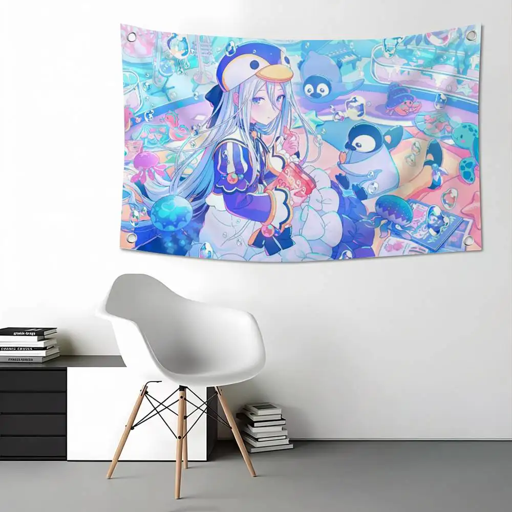 Kanade Yoisaki P-Project S-Sekai Flags Wall Hanging Tapestry Outdoor Garage Room Decorative flag Background Blanket