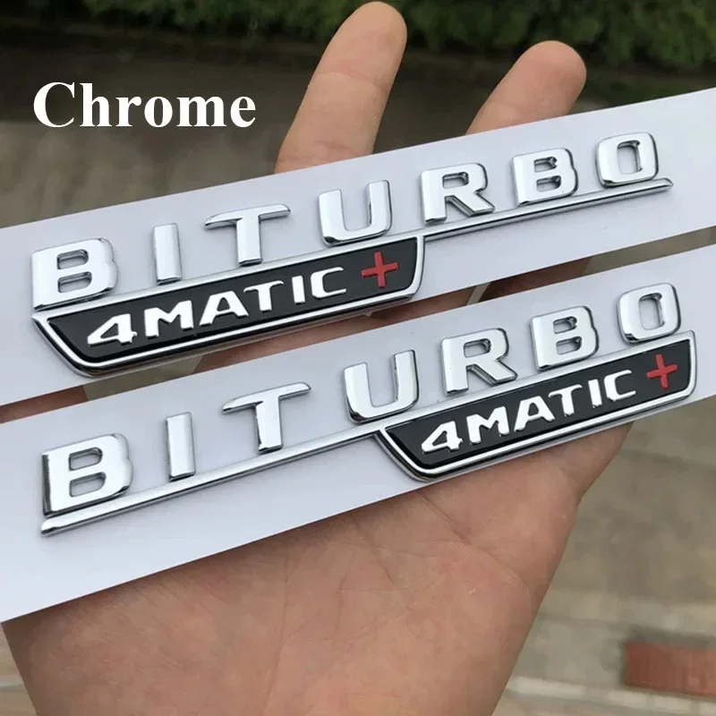 ثلاثية الأبعاد سيارة درابزين BITURBO 4MATIC شارة شعار ملصق لمرسيدس C43 AMG W205 W204 E43 W213 W212 GLC43 GLE43 W166 W167 اكسسوارات