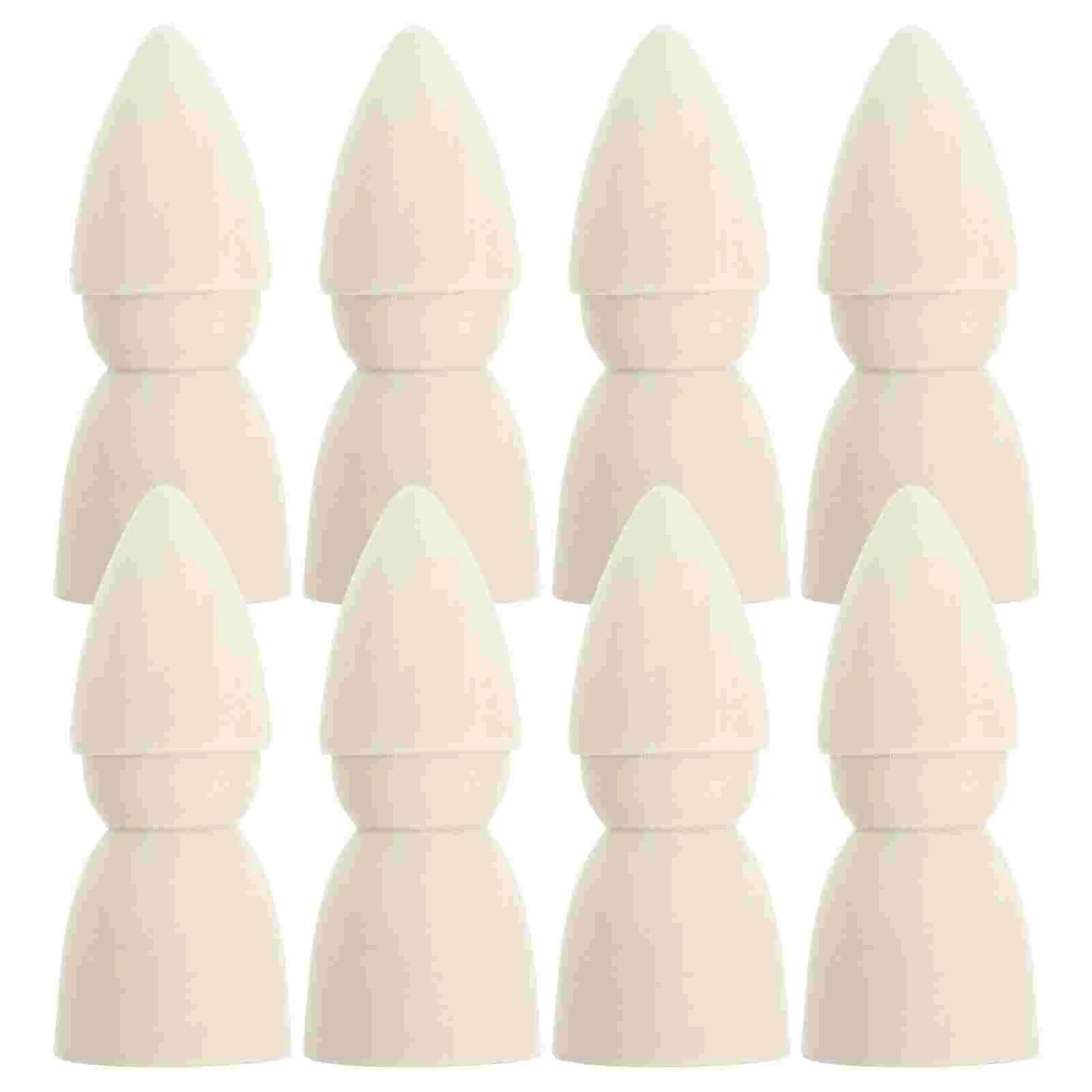 10 Pcs Painted Wooden Figure Unfinished Peg Dolls Unpainted People Figures For Kids Child