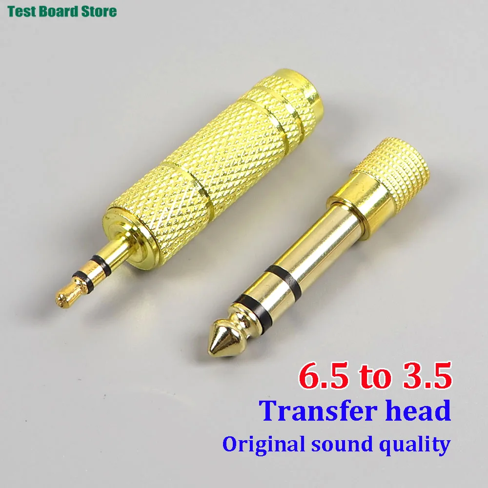 

1/2pcs 6.5 6.35mm Male Plug to 3.5mm Female Connector Headphone Amplifier Audio Adapter Microphone AUX 6.3 3.5 mm Converter